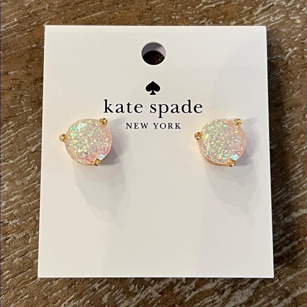 Kate Spade Rise And Shine Opal Glitter Studs - Picture 6 of 7